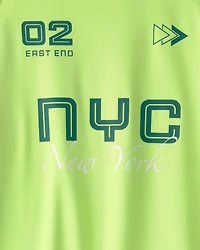 Boys NYC Active Graphic Tee - Green