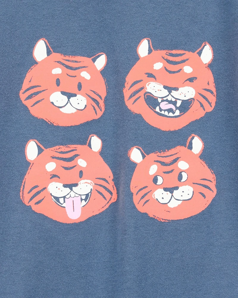 Toddler Tiger Short-Sleeve Graphic Tee - Blue