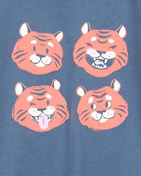 Toddler Tiger Short-Sleeve Graphic Tee - Blue