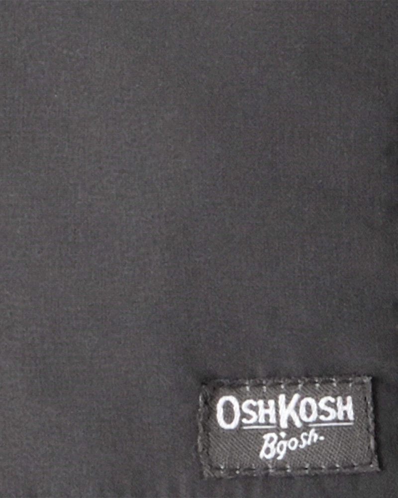 Baby Boy Long-Sleeve Midweight Quilted Bomber Jacket - Black