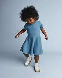 Toddler Girl French Terry Drop-Waist Dress - Blue
