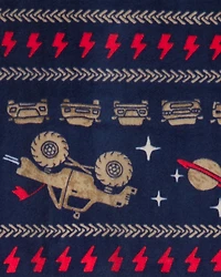 Boys Monster Truck DreamPlush Snug Fit 2-Piece Pajamas - Navy