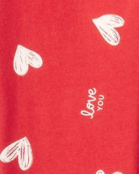 Girls Heart Pull-On Stretch Leggings