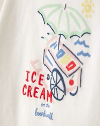 Toddler Girl Ice Cream Top - Cream