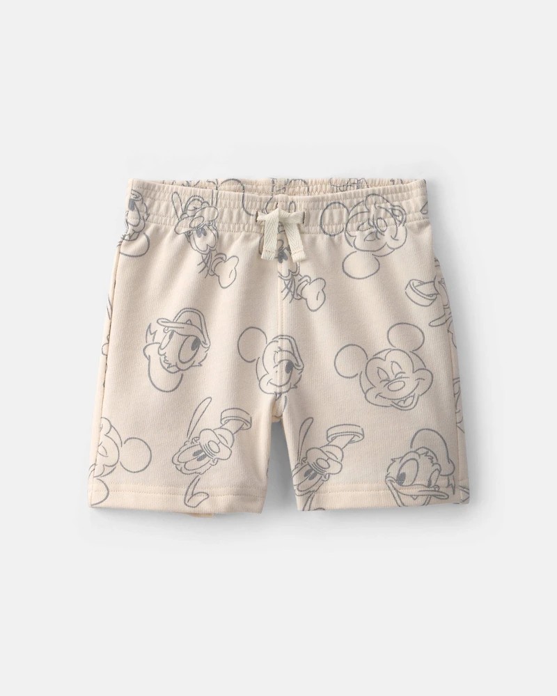 Baby Boy 2-Piece Disney© Mickey Mouse Short-Sleeve Top & Short Set - Cream