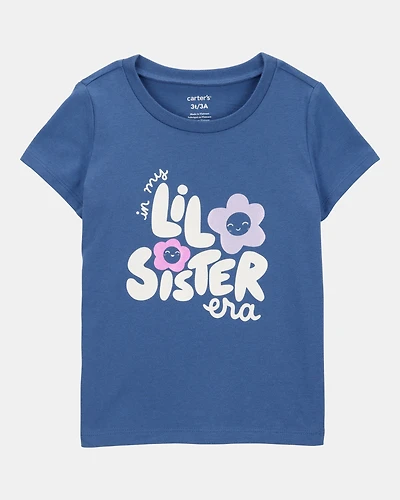 Toddler Lil' Sister Short-Sleeve Graphic Tee - Blue