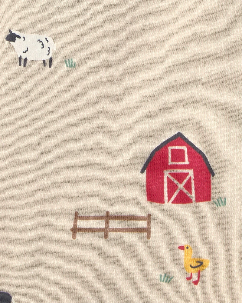 Baby 5-Pack Farm Animal Short-Sleeve Multipack Bodysuits
