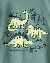 Toddler Boy Dinosaur Graphic Tee - Green