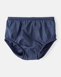 Baby Girl Cotton Denim Long-Sleeve Dress - Blue