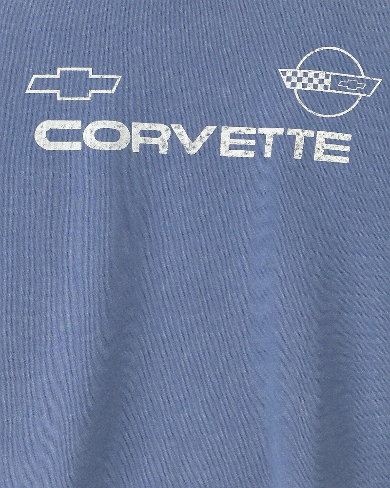 Boys Corvette French Terry Pullover Sweatshirt - Blue