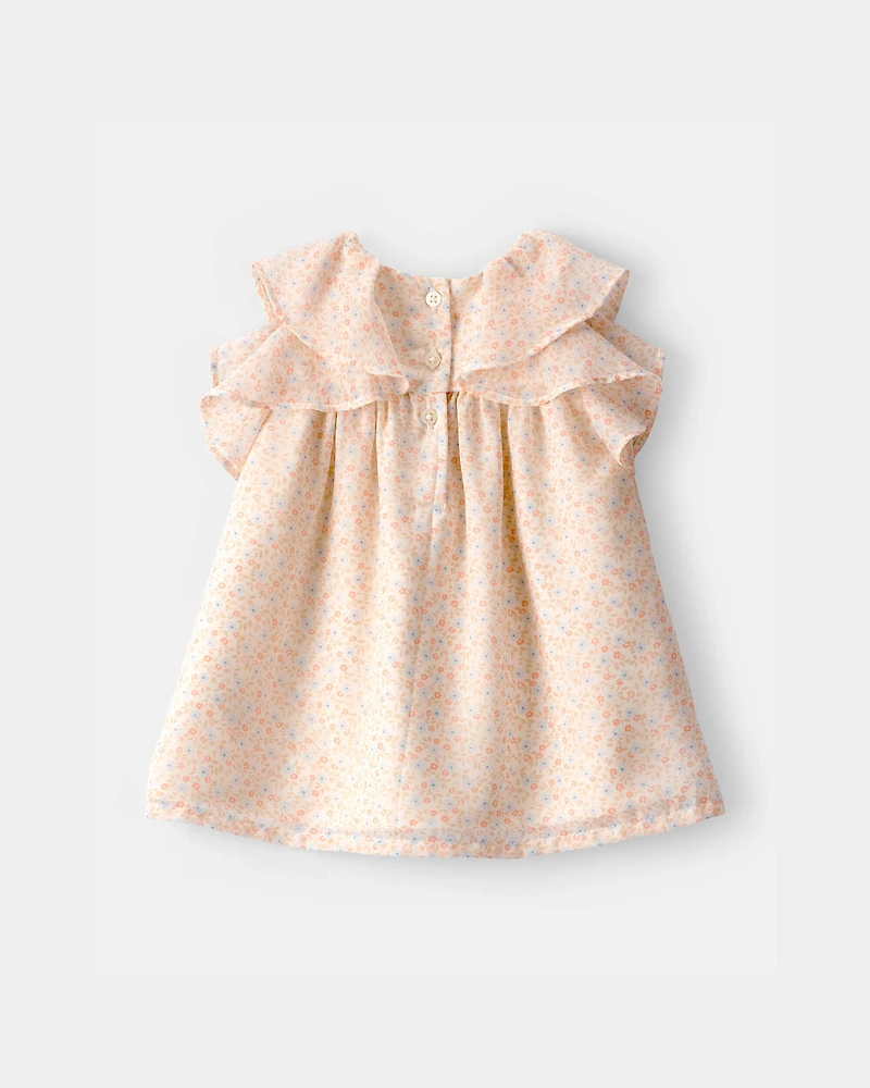 Baby Girl Floral Flowy Dress - Pink