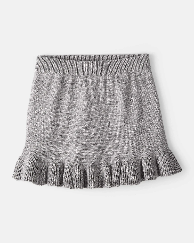 Toddler Girl 100% Cotton Skirt - Grey