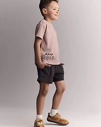 Toddler 'Good Mood' Relaxed Tee - Mauve