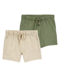 Baby 2-Pack Pull-On French Terry Shorts