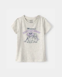Toddler Girl 'Mommy's Shopping Buddy' Graphic Tee - Grey