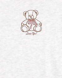 Kid Teddy Bear Short-Sleeve Graphic Tee - Grey