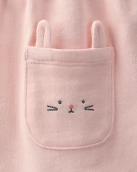 Baby Girl 2-Piece Easter Bunny Jumper Set - Pink/Ivory