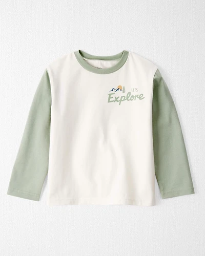 Toddler Organic Cotton Let's Explore Long-Sleeve Tee