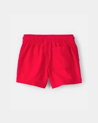 Baby Boy Twill Shorts - Red