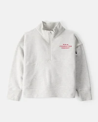 Girls 2-Piece Main Character Energy Pullover Sweatshirt & Joggers Set - Grey