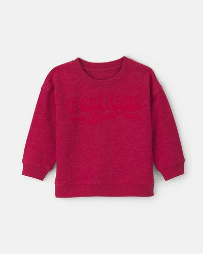 Baby Boy OshKosh Logo French Terry Pullover Sweatshirt - Red