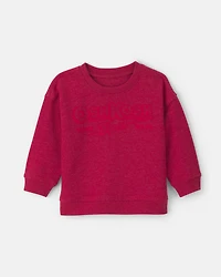 Baby Boy OshKosh Logo French Terry Pullover Sweatshirt - Red