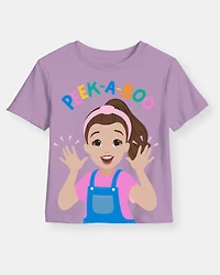 Toddler Girl Ms. Rachel™ 'Peek-a-Boo' Short-Sleeve Graphic Tee - Purple