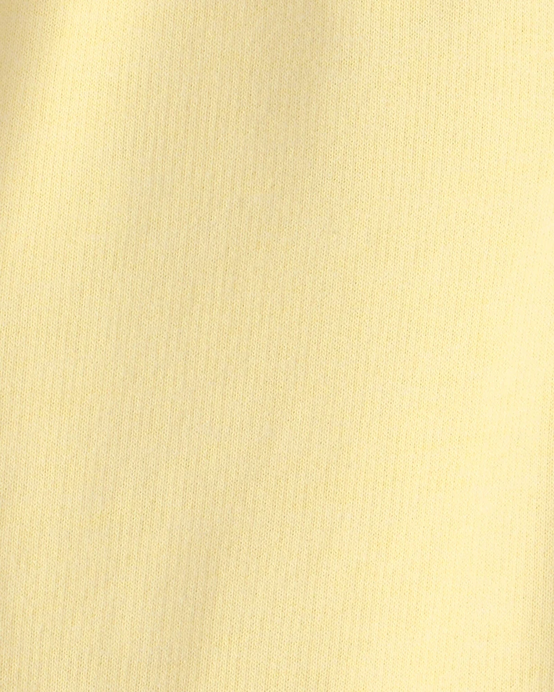 Baby Girl French Terry Wide-Leg Active Pants - Yellow