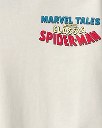 Boys ©Marvel Spider-Man French Terry Pullover Sweatshirt - White