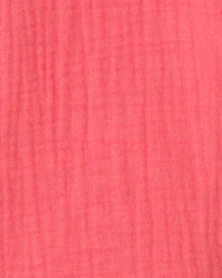 Girls Gauze Short-Sleeve Top - Pink