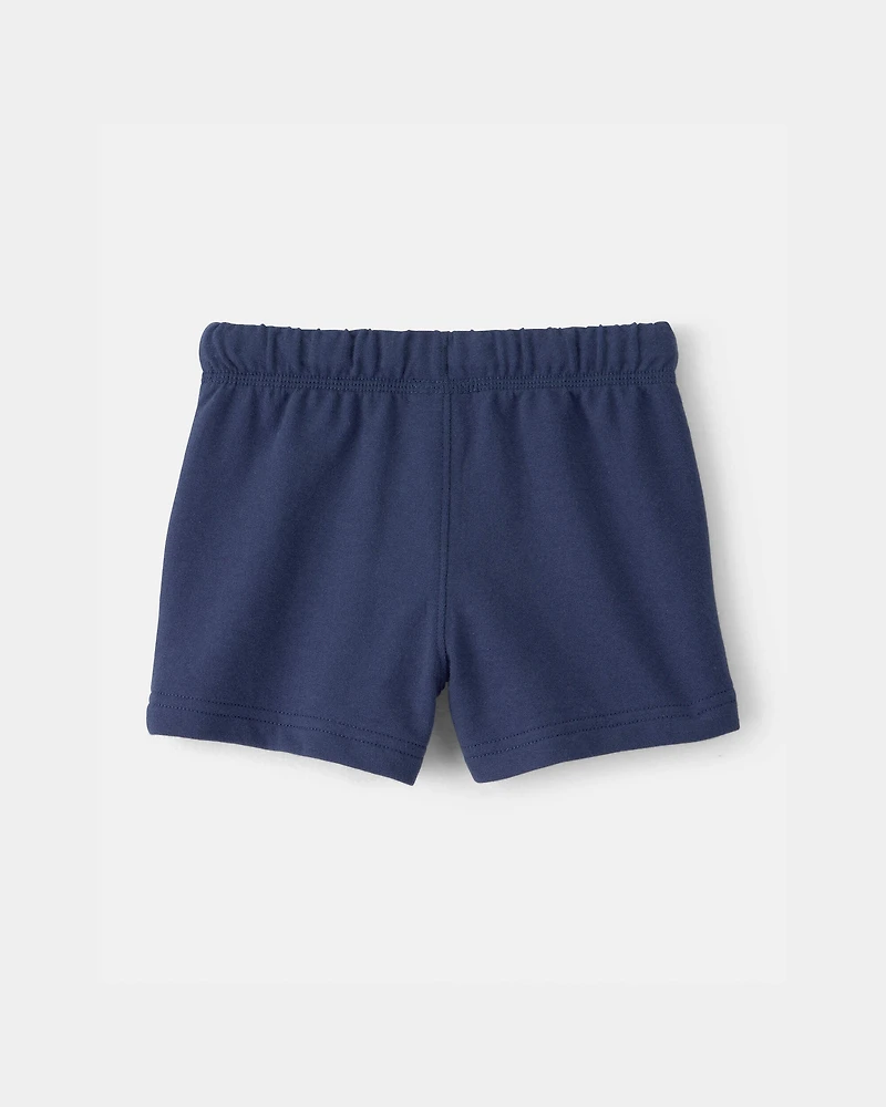 Baby Boy French Terry Shorts - Blue