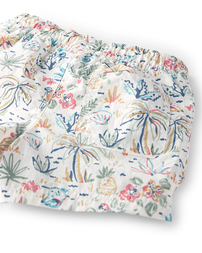 Baby Boy Recycled Swim Trunks in Tropical Paradise