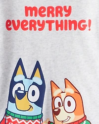 Toddler Bluey™ Cotton Long-Sleeve Loose Fit 2-Piece Pajamas - Grey/Green