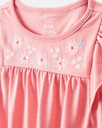 Girls 2-Pack Floral Bunnies Nightgowns