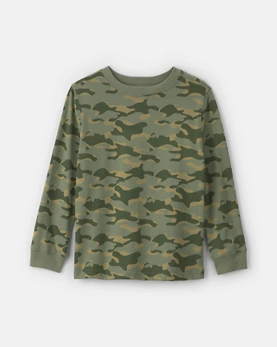 Boys Camo Long-Sleeve T-Shirt - Green