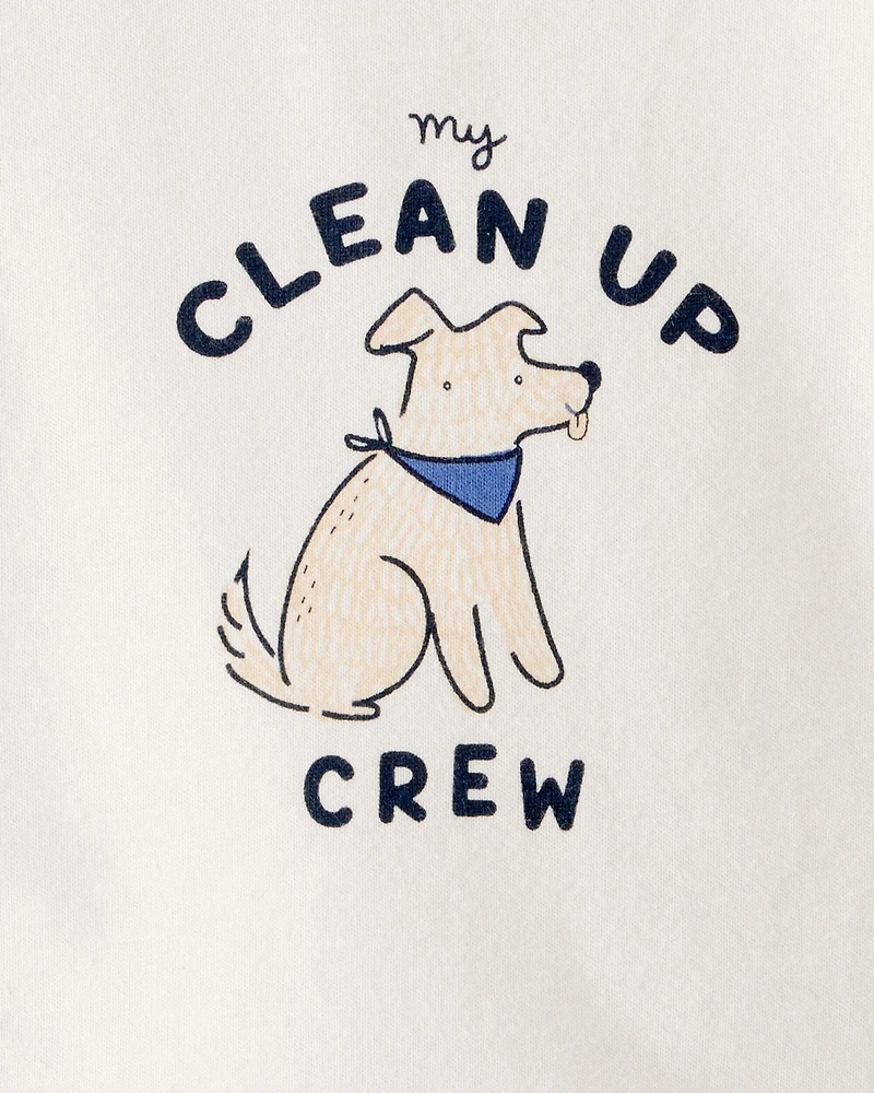 Baby Cotton Long-Sleeve Graphic Bodysuit - Ivory