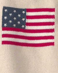 Baby Organic Cotton American Flag Sweater Knit Bubble