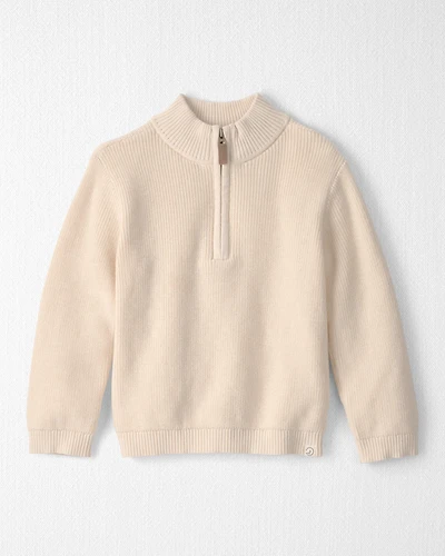 Toddler Boy Organic Cotton Quarter-Zip Pullover