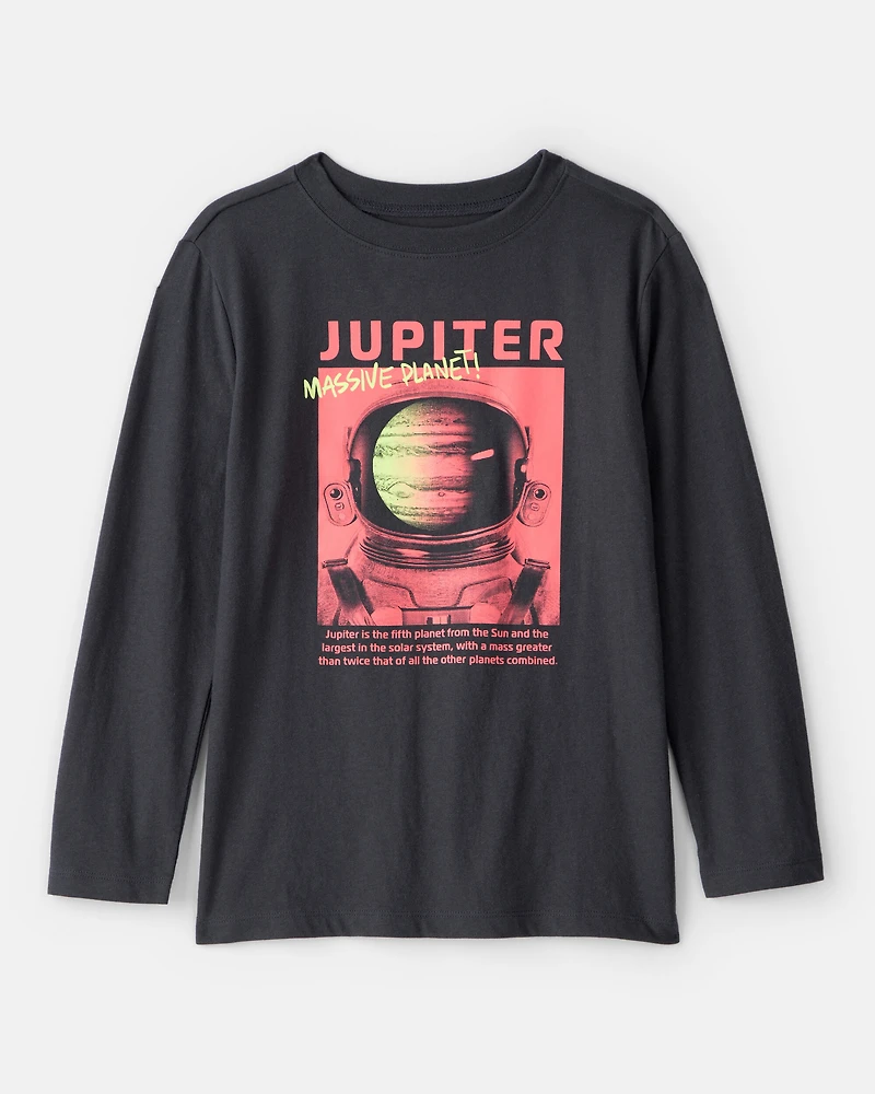 Boys Planet Long-Sleeve Graphic Tee - Black