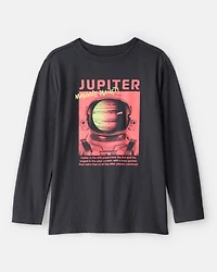 Boys Planet Long-Sleeve Graphic Tee - Black