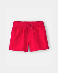 Baby Boy Twill Shorts - Red