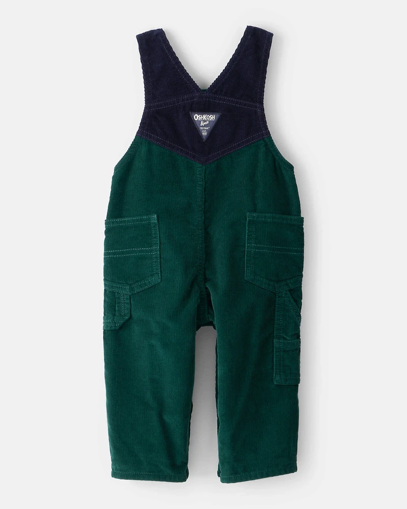 Baby Boy Corduroy Overalls - Green