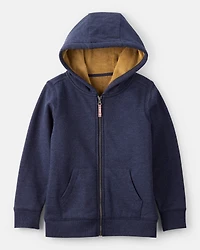 Boys Hooded Zip-Up Jacket - Navy