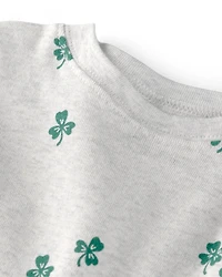 Baby Organic Cotton Pajamas in Lucky Clovers Print