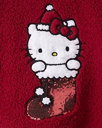 Toddler Girl Hello Kitty® Sherpa Pullover Sweatshirt - Red