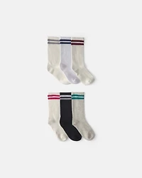 Boys 6-Pack Varsity Striped Crew Socks