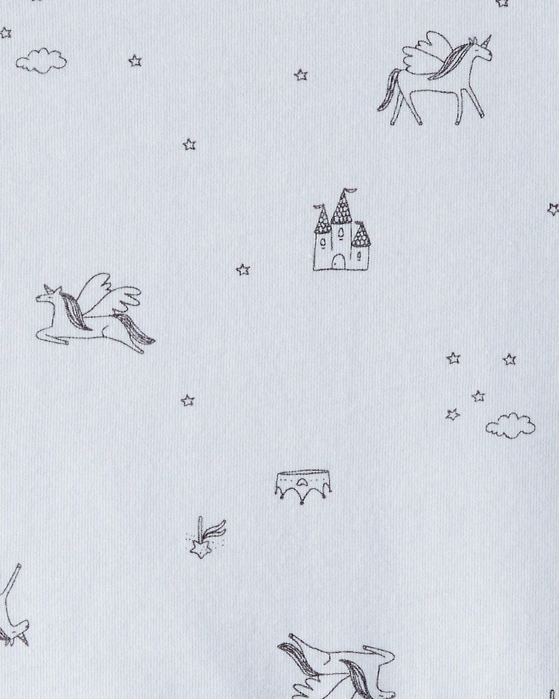 Baby Girl 2-Piece Unicorn Top & Printed Leggings Set - Blue