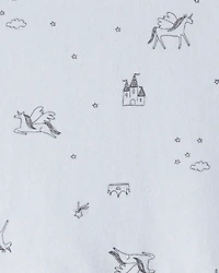 Baby Girl 2-Piece Unicorn Top & Printed Leggings Set - Blue