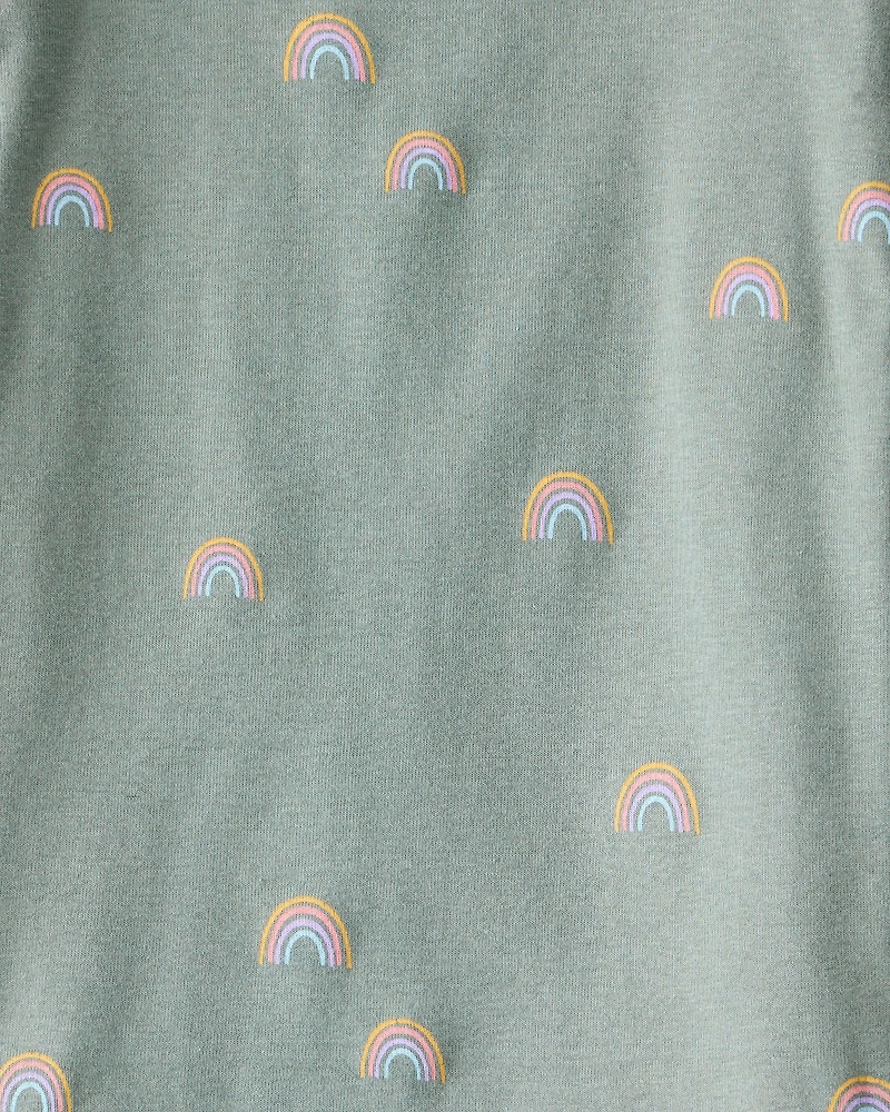 Kid Organic Cotton Pajamas in Magical Rainbow Print
