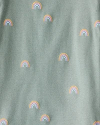 Kid Organic Cotton Pajamas in Magical Rainbow Print